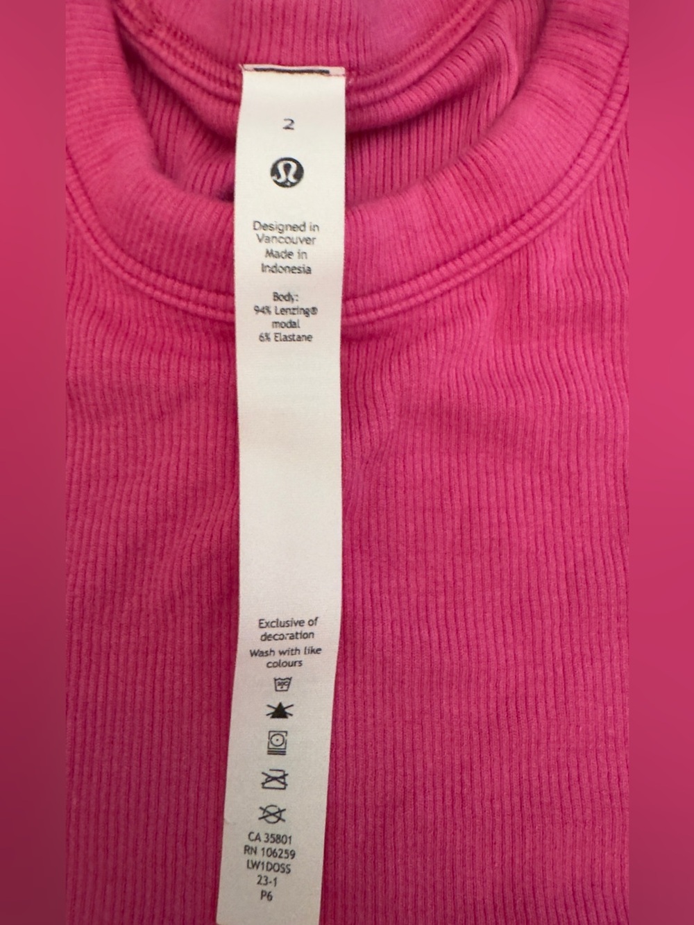 Lululemmon Pink Ribbed Racerback Tank - Picture 5 of 5